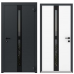 ALUMINIJA durvis BOSTON LITE 6012 antracits/balts